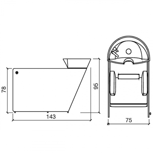 Мойка парикмахерская "VA PENSIERO ELECTRA WHITE"